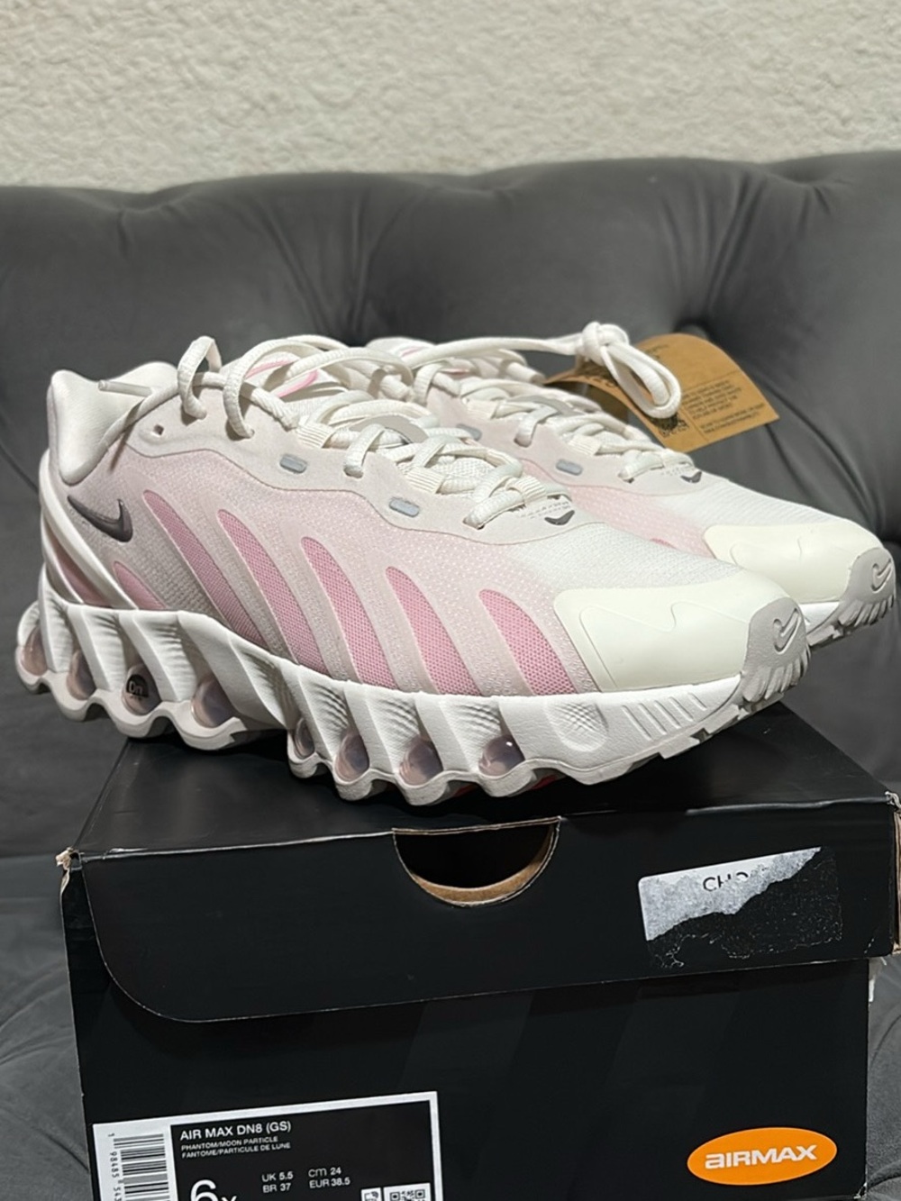 Nike Women’s Pink and White Air Max Running Shoes